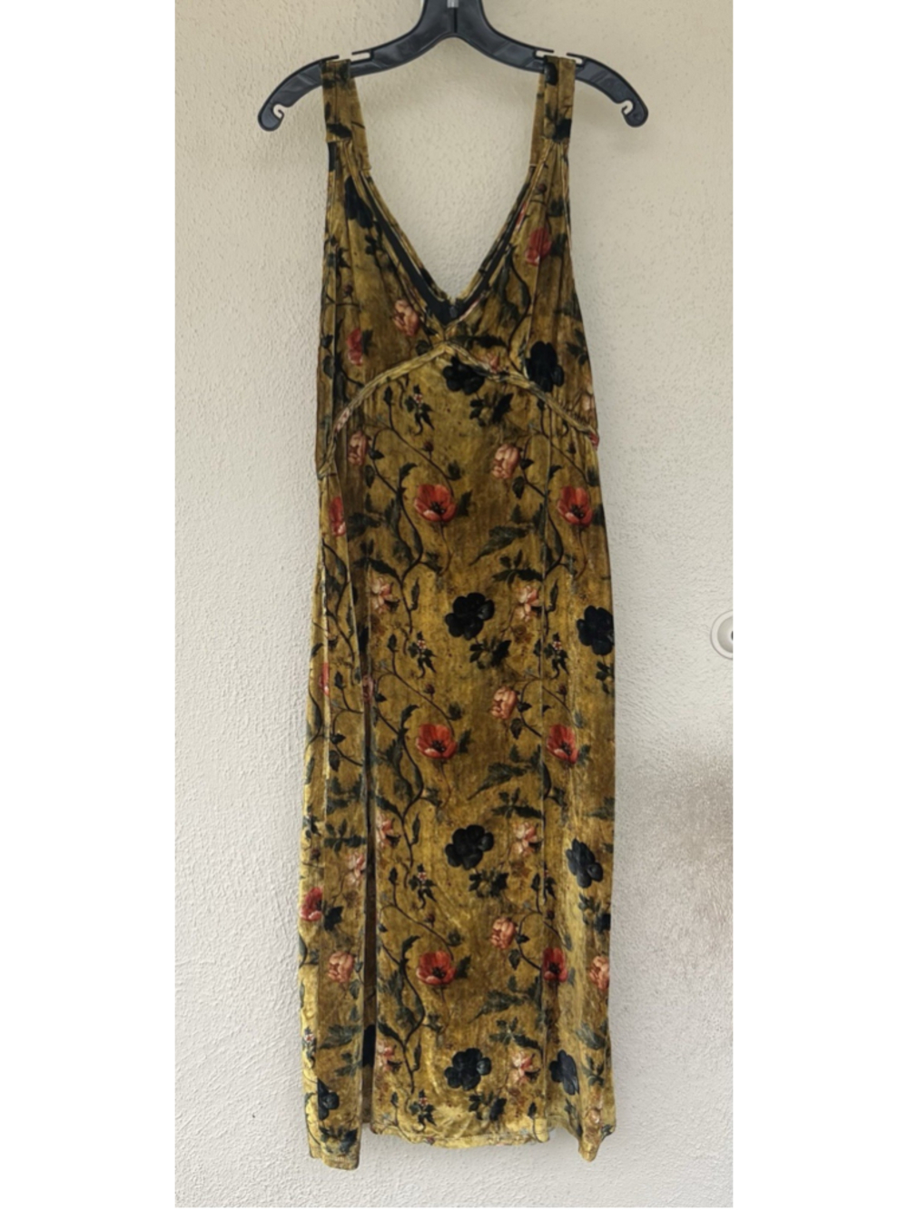 R13 Grunge Floral Print Burnt Velvet V Neck Midi Dress M Edgy Alternative Goth - Picture 6 of 11